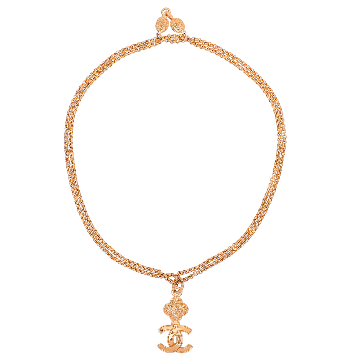 Chanel Clover Yellow Gold Necklace | Clover jewelry, Antique necklace,  Yellow gold necklaces